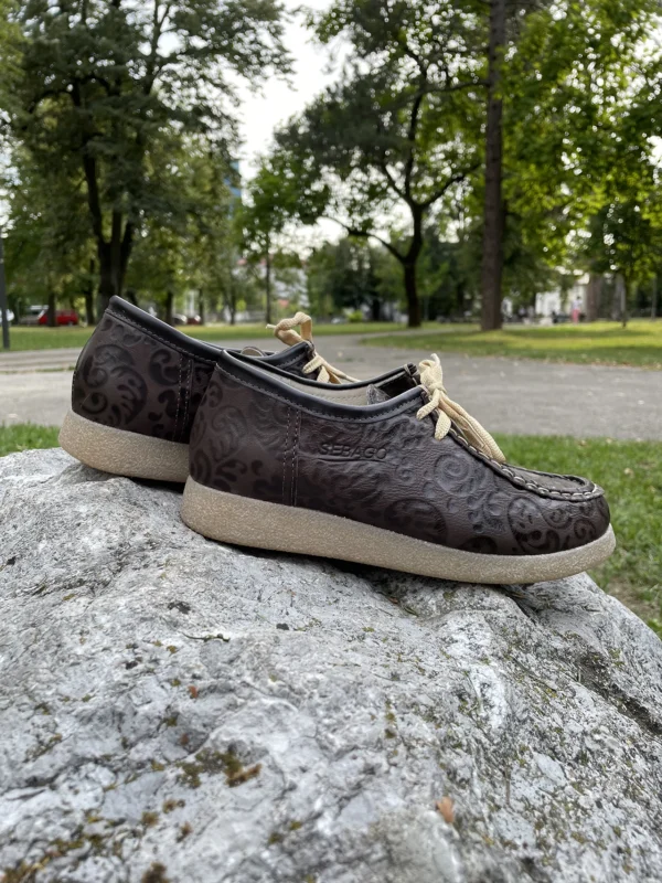 Ženske cipele cvjetni dezen crno smeđa boja Sebago – prirodna koža, Jesen-Zima 2025 - Image 15