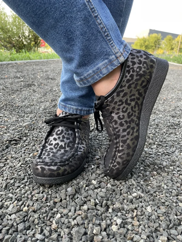 Sebago ženske cipele leopard dezen sivo-crna – prirodna koža, Jesen-Zima 2025 - Image 8