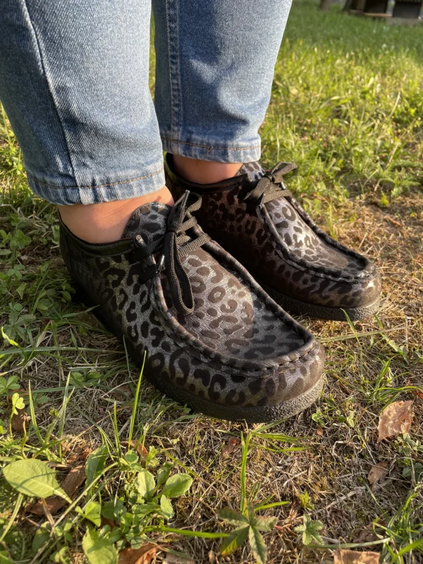 Sebago ženske cipele leopard dezen sivo-crna – prirodna koža, Jesen-Zima 2025 - Image 9