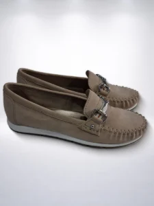 Marco Tozzi kožne ženske mokasinke - Bež - 36