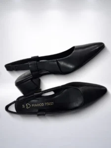 Marco Tozzi crne salonke sa blok petom - 36