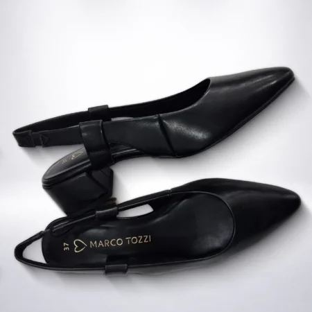 Marco Tozzi crne salonke sa blok petom