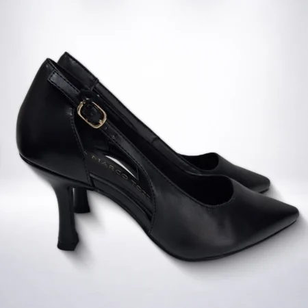 Marco Tozzi crne salonke sa visokom petom